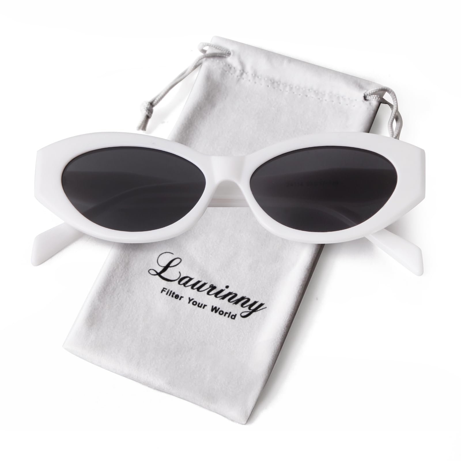 Сонцезахисні окуляри Laurinny Retro Oval для жінок та чоловіків, вінтажні «котяче око», фото №7