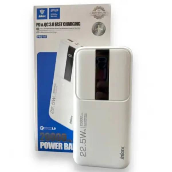 Power bank на два выхода с дисплеем быстрой зарядкой 20000 mAh INKAX PBQ-07 Белый, фото №1 Power bank на два выхода с дисплеем быстрой зарядкой 20000 mAh INKAX PBQ-07 Белый, фото №1
