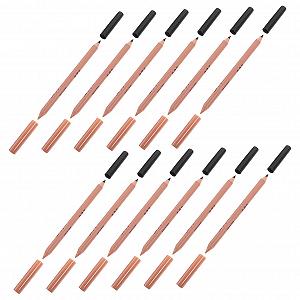 Олівець WOFASHPURET Dual Use Makeup Tool для жінок Косметичний набір для брів Набір з маленькими консилерами Miss Wood Експортний набір 12 шт - Фото 1