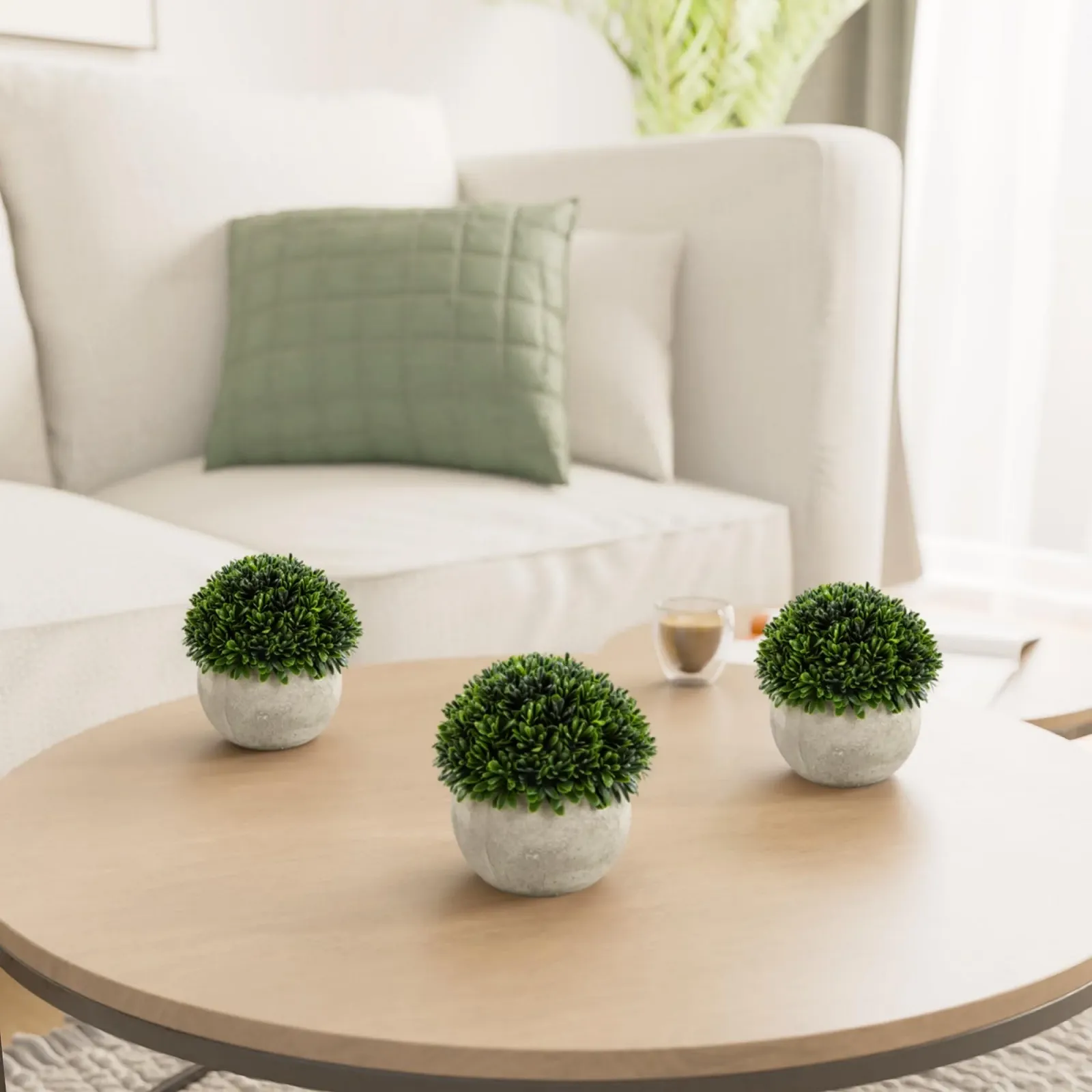 Искусственные растения PASCH 3 шт 13 см в горшках из натурального волокна, фото №5 Искусственные растения PASCH 3 шт 13 см в горшках из натурального волокна, фото №5