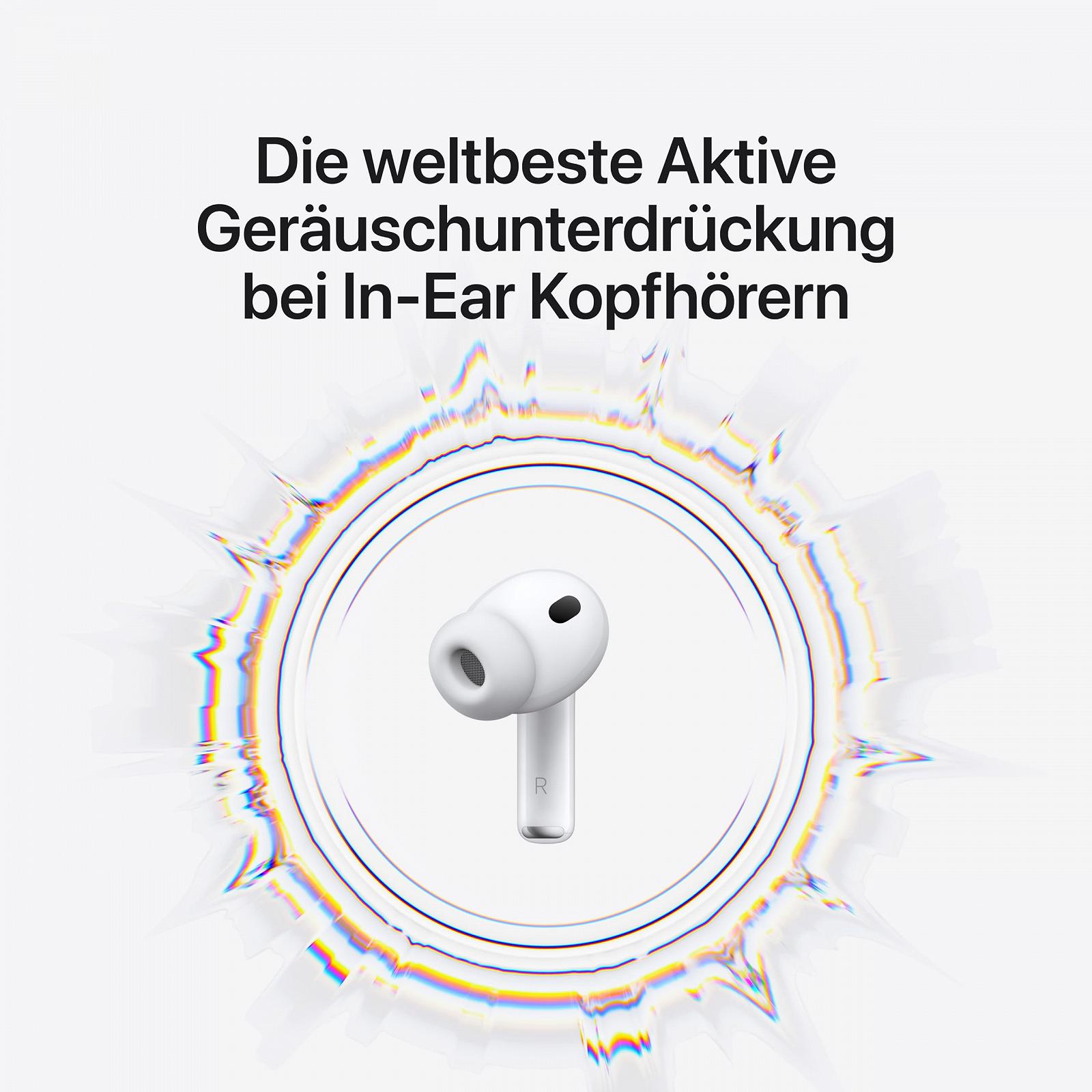 Наушники-вкладыши беспроводные Apple AirPods Pro 3, активное шумоподавление, монитор сердечного ритма, функция слухового аппарата, Bluetooth-наушники, 3D аудио, Hi-Fi звук, зарядка через USB-C, фото №2