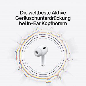 Наушники-вкладыши беспроводные Apple AirPods Pro 3, активное шумоподавление, монитор сердечного ритма, функция слухового аппарата, Bluetooth-наушники, 3D аудио, Hi-Fi звук, зарядка через USB-C synthetic.ua - Фото 1