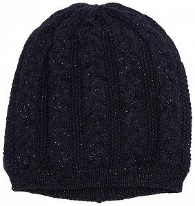 Шапка Maximo для девочек с люрексом, темно-синяя (Navy 48) - Фото 1