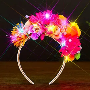 Светодиодная повязка на голову с цветами synthetic.ua - Фото 1