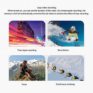 Екшн-камера Topiky 5K Ice Anti Shake WiFi Wireless для мотоциклів з освітленням LED synthetic.ua - Фото 1