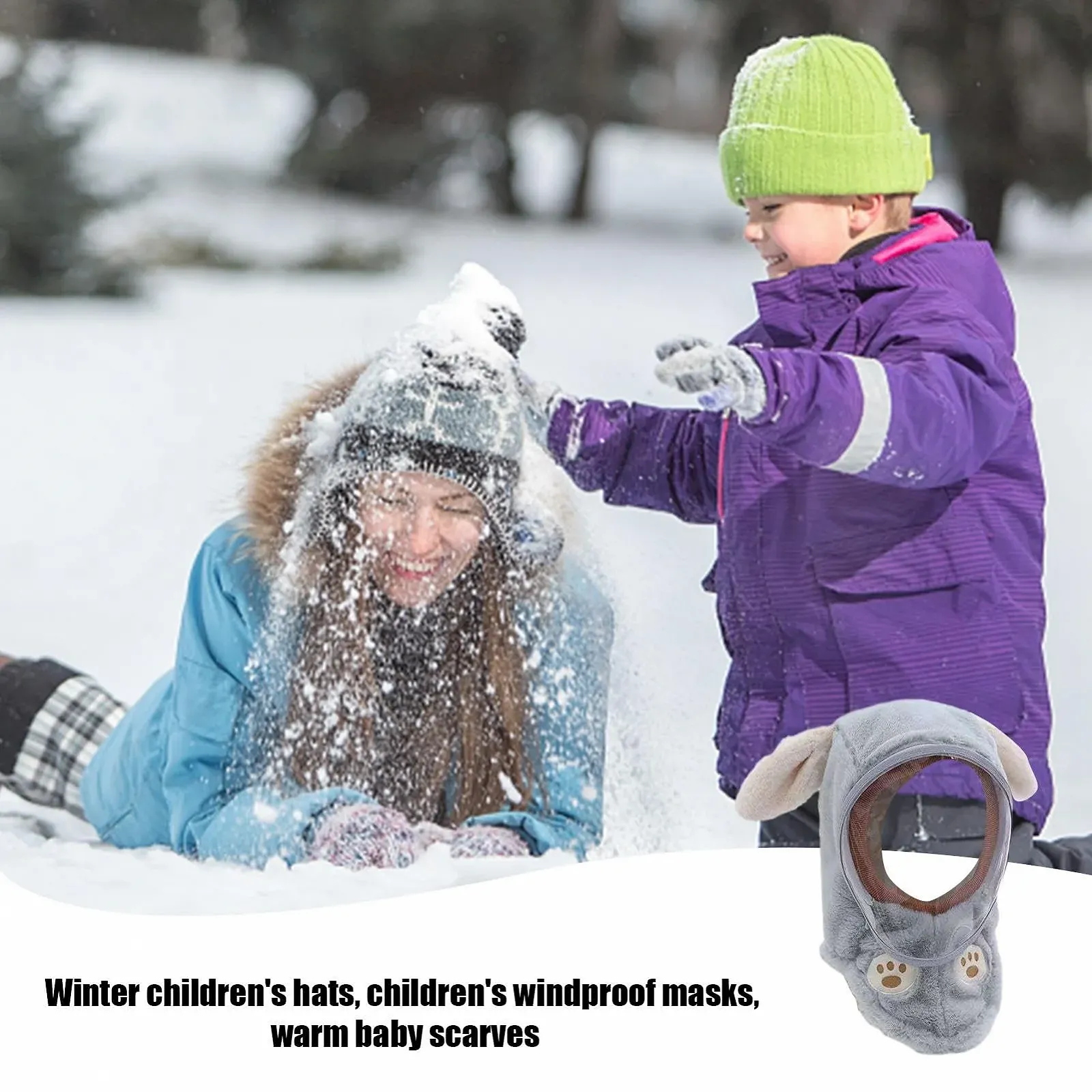 Детская Лыжная шапка Кролик, фото №3