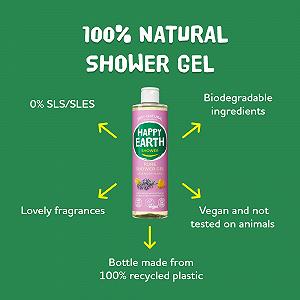 Гель для душа Happy Earth Cedar Lime 300 мл synthetic.ua - Фото 1