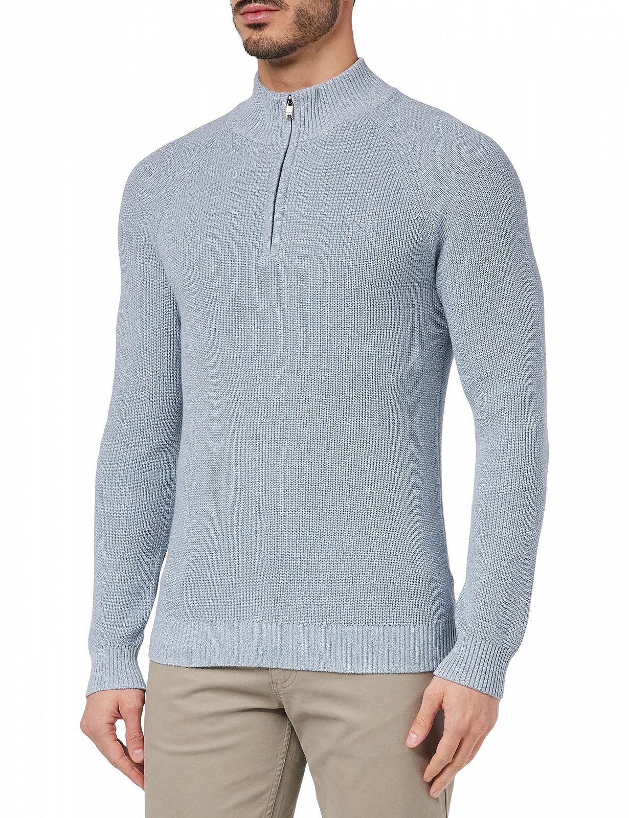 Чоловічий светр Hackett London Mouline Hzip Pullover, фото №1