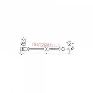 Тормозной шланг METZGER 4111331 FORD передний мост слева - Фото 1