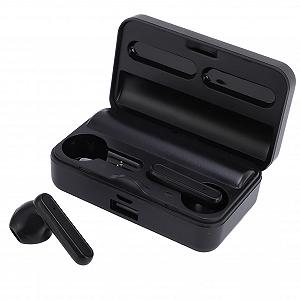 Навушники-перекладачі Stereo Sound 5.4 з дзеркальним зарядним кейсом для бізнесу Чорний synthetic.ua - Фото 1