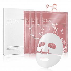 Маска Allony Deep Collagen, органическая маска для повышения уровня коллагена, ночная маска для лица с коллагеном, ночная лифтинг-маска против морщин с коллагеном, растворимая маска с коллагеном, 4 штуки - Фото 1