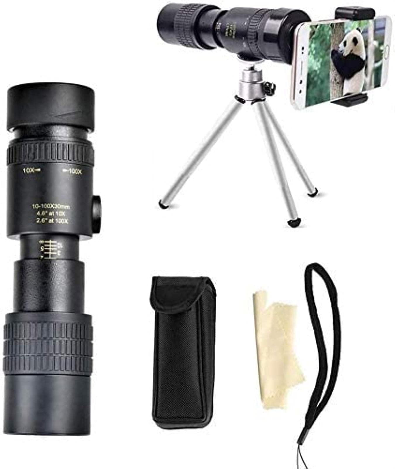 Монокуляр 4K 10 300 x 40 мм Super-Telezoom з тримачем для телефону та штативом, фото №7