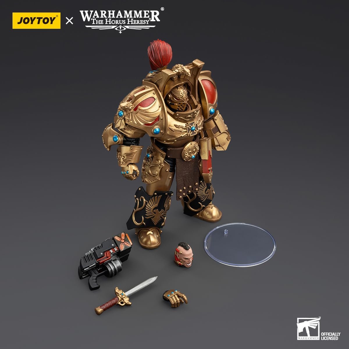 Фигурка Joytoy Warhammer The Horus Heresy 1/18 Legio Custodes Aquilon Terminator Squad Aquilon с сдвоенным адратическим разрушителем JT00751, фото №7