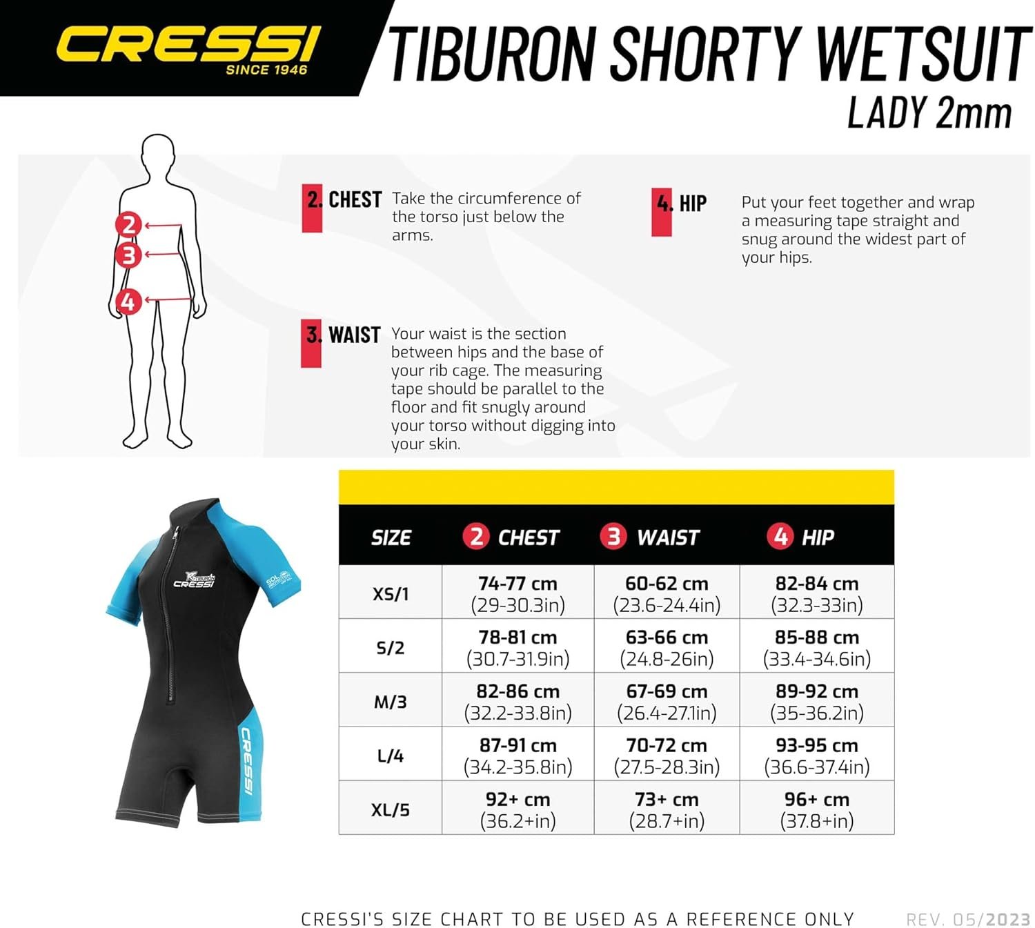 Гідрокостюм для сноркелінгу Cressi Tiburon 2 mm Black/Blue, фото №7