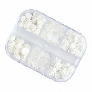 Цветы PLAFOPE 2 коробки Аксессуары для ногтей Украшения для ногтей Материалы для ногтей Украшения для ногтей с мелкими деталями 3D Цветы для ногтей Украшения для ногтей DIY Украшения для маникюра Подвески для ногтей Смола - Фото 1