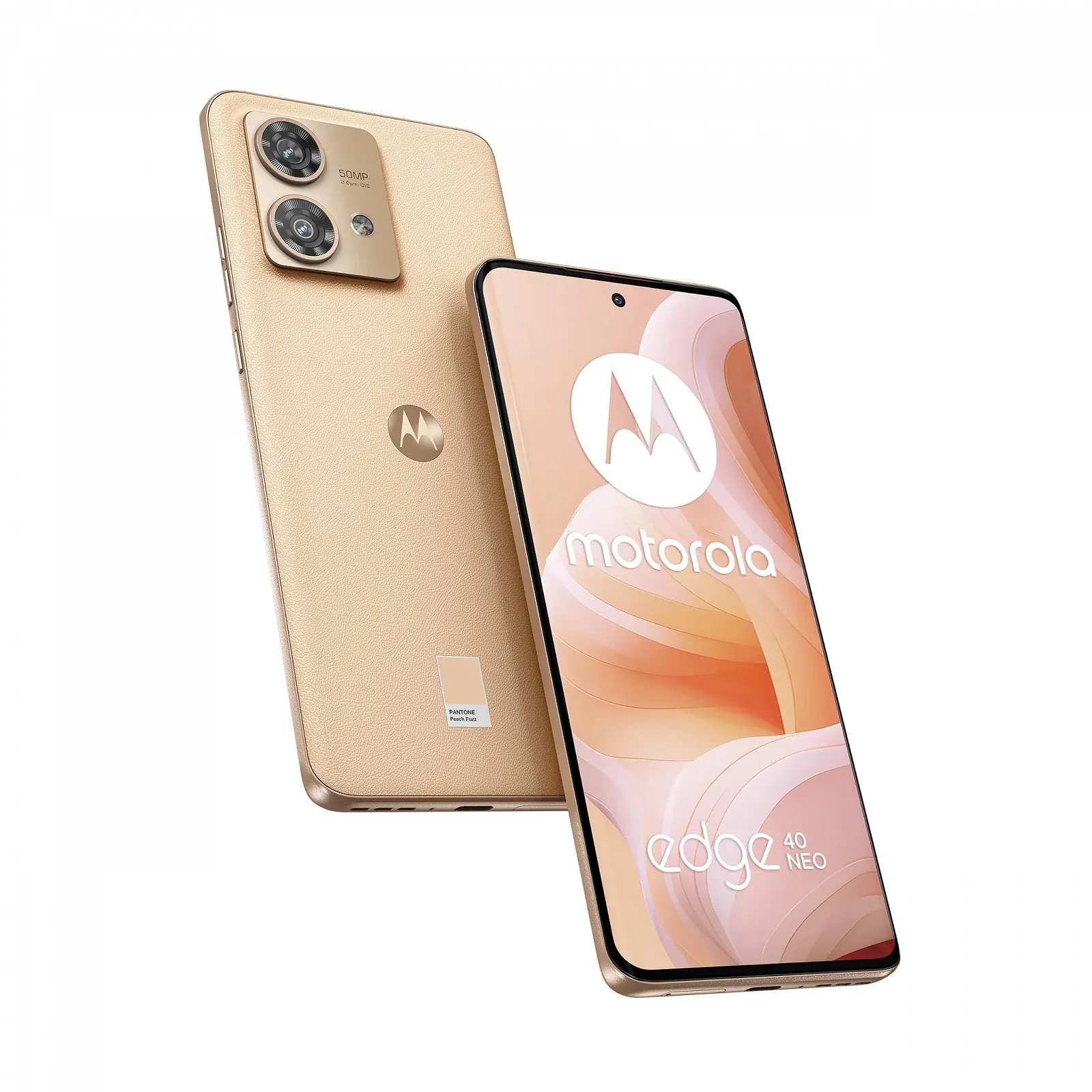 Смартфон Motorola edge40 Neo 6.55" FHD+ 12/256 ГБ 50 МП 5000 мАч Android 13 Peach Fuzz, фото №1 Смартфон Motorola edge40 Neo 6.55" FHD+ 12/256 ГБ 50 МП 5000 мАч Android 13 Peach Fuzz, фото №1