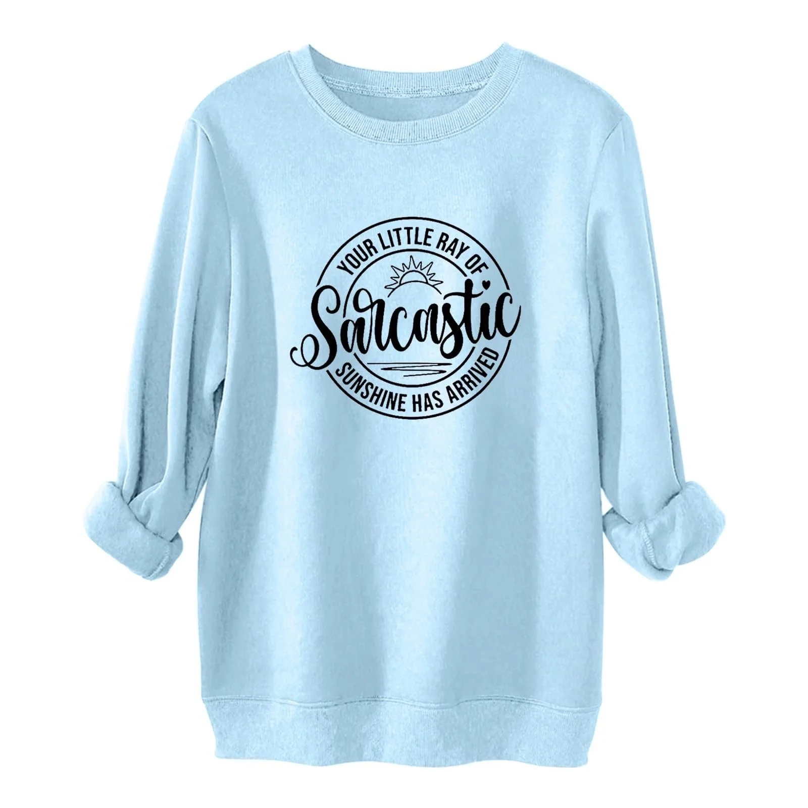 Свитшот Спортивный Женский Langärmeliges Ihr kleiner sarkastischer Sonnenschein Fleece-gefüttert Длинный Рукав для Кемпинга Путешествий, фото №1