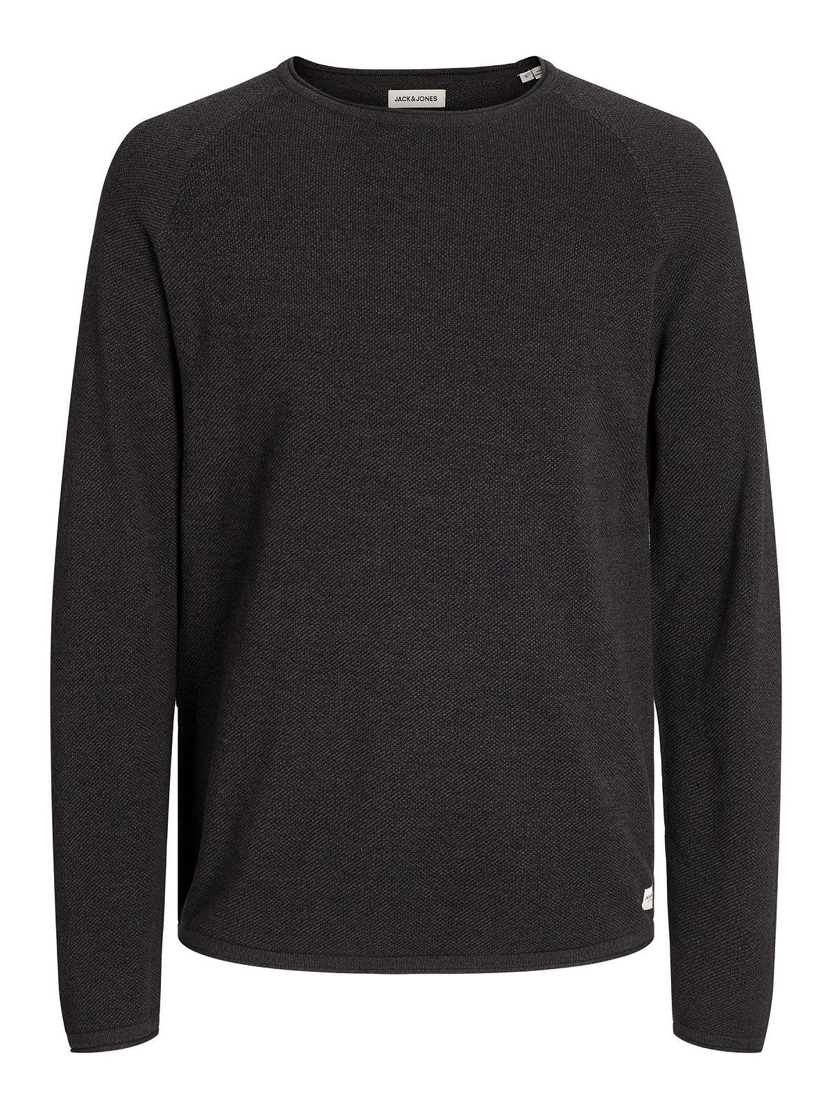 Джемпер JACK & JONES JJEHILL Мужской Вязаный С круглым вырезом Базовый С длинными рукавами Хлопковая рубашка, фото №1