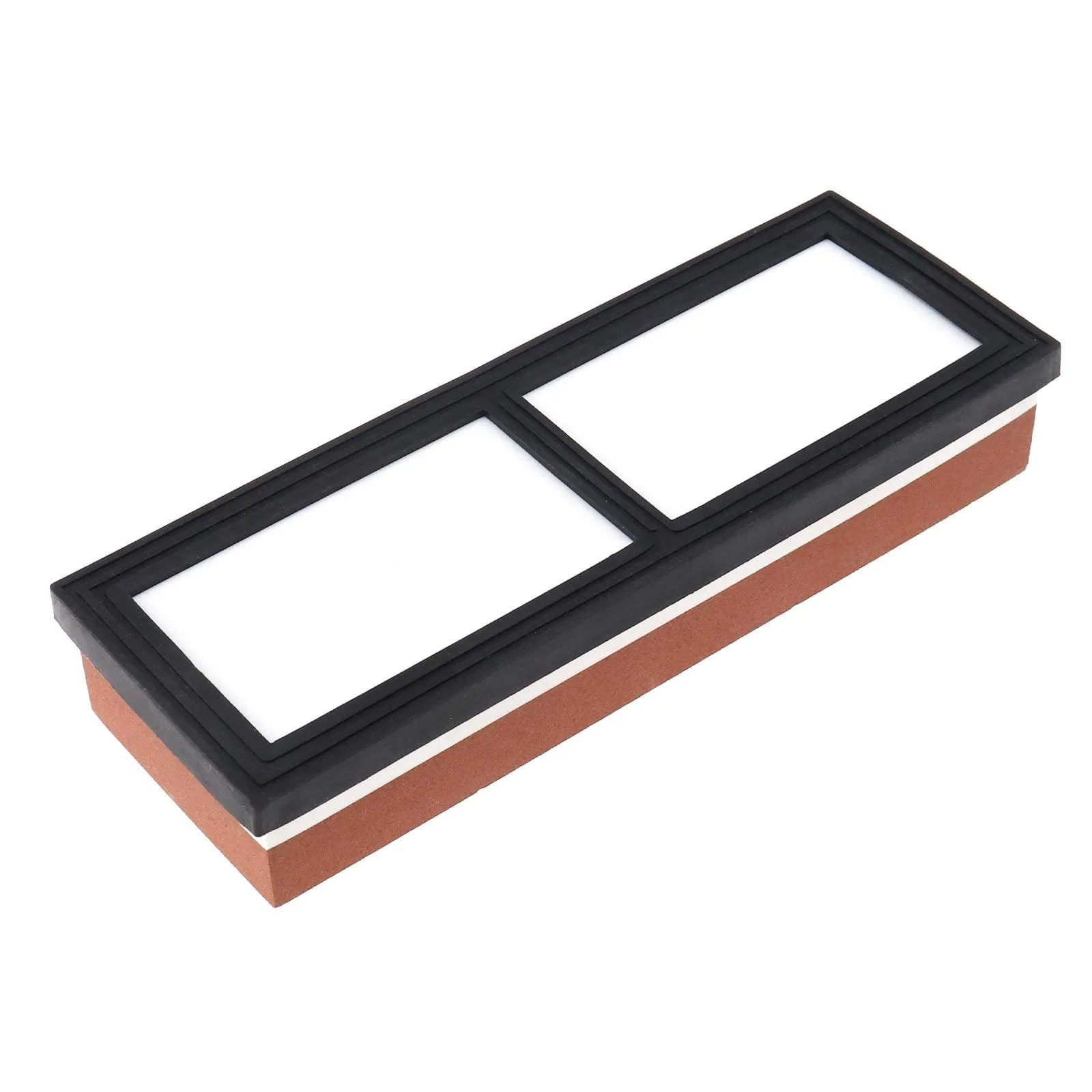 Точильний камінь водний 1000/3000 гріт білий корунд з нековзною підставкою, фото №5