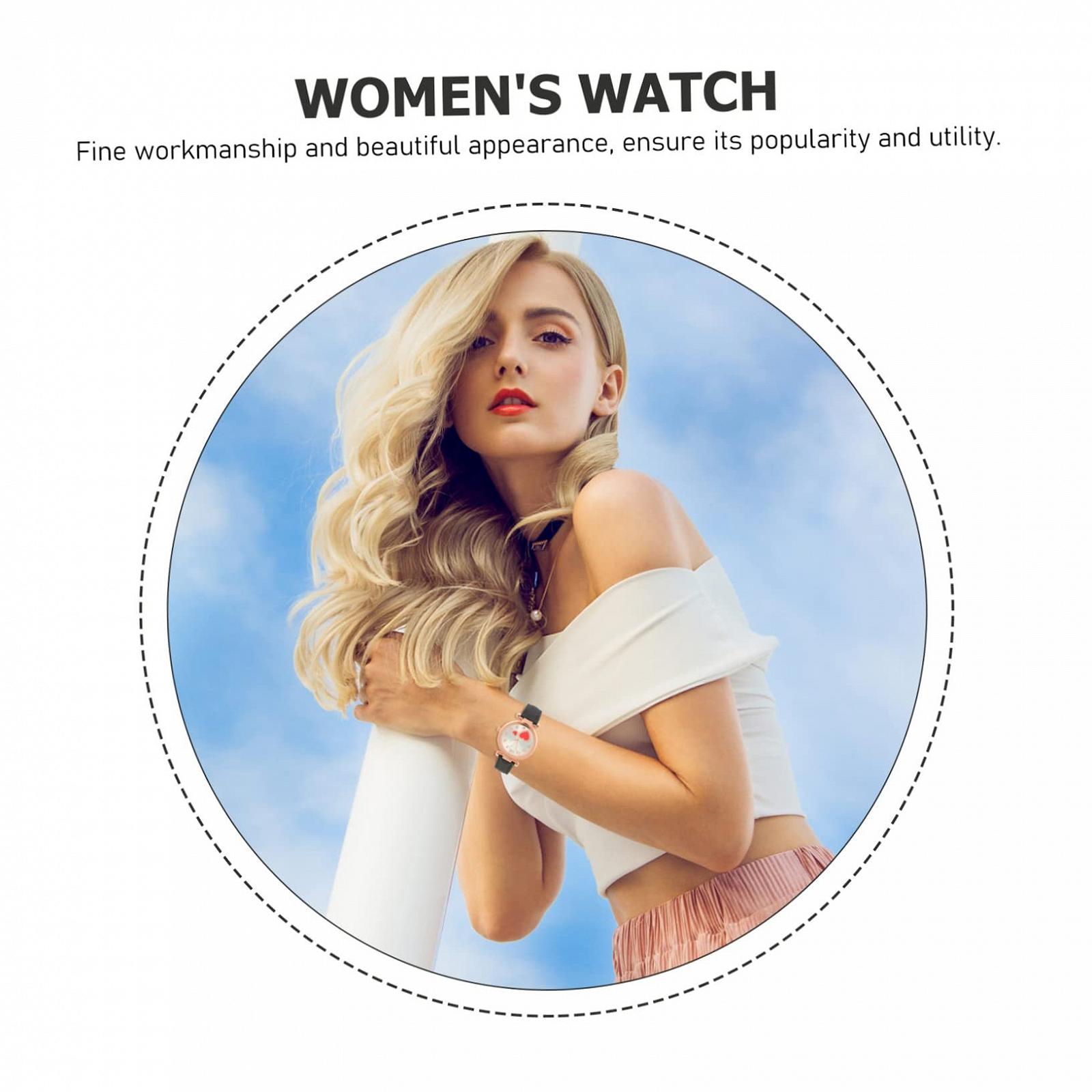 Женские часы Healvian Дизайн простой Ремешок коричневый Кварцевый, фото №5