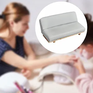 Підставка для рук для манікюру Generic з дерев'яною основою для спа-салонів, Сіра synthetic.ua - Фото 1