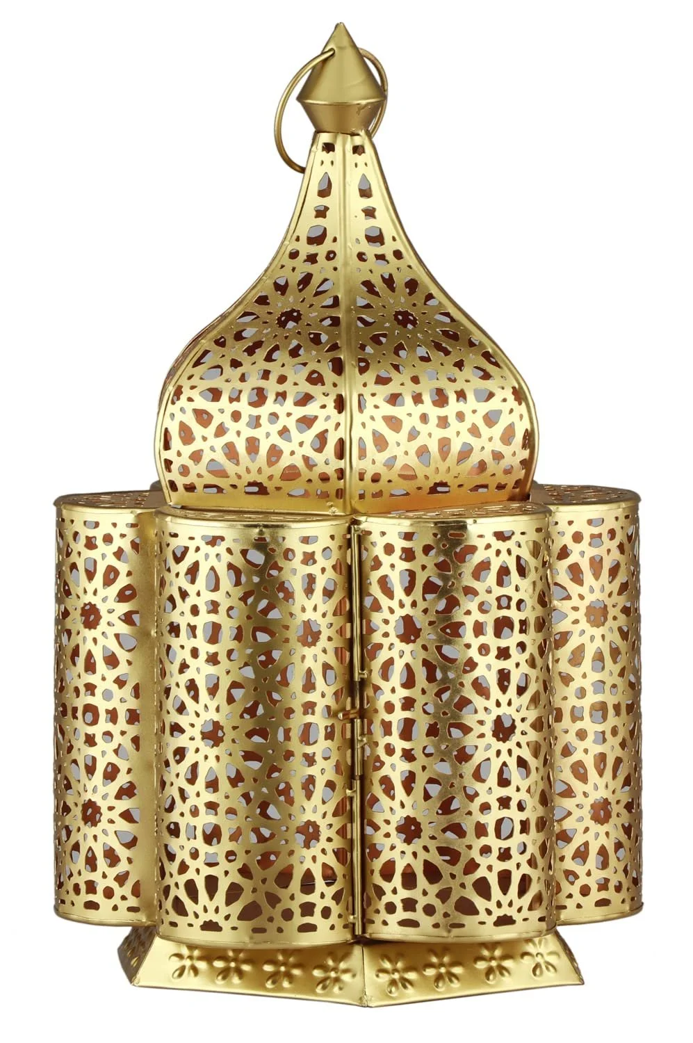 Настільна лампа Marrakesch Orient & Mediterran Interior Feryal Марокканська 37 см E27 Металевий плафон Золота, фото №4