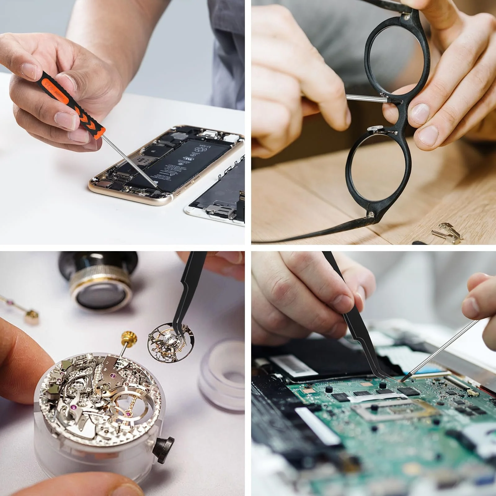 Набір прецизійних викруток 8 шт. для годинникарів та електроніки, фото №7