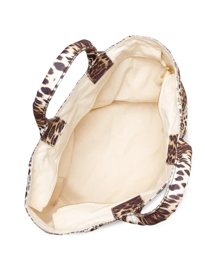 Пляжна сумка GUESS / З полотна / З принтом / Коричнева, фото №6