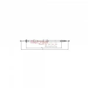 Трос стояночного тормоза METZGER 12.0727 для FIAT задний левый - Фото 1