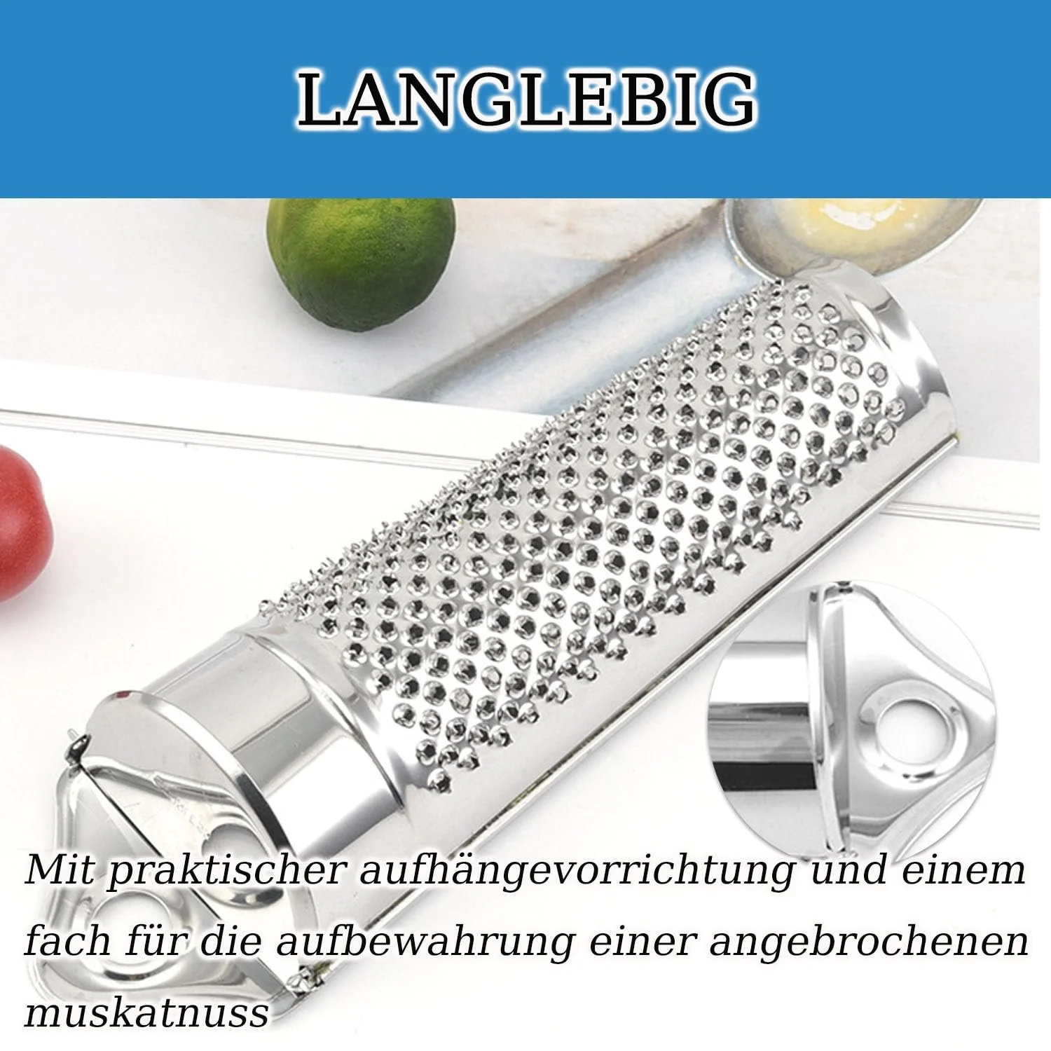 Терка для мускатного горіха з контейнером, фото №4