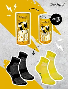 Шкарпетки Energy Drink Sport Rainbow Socks для жінок та чоловіків - 2 пари synthetic.ua - Фото 1