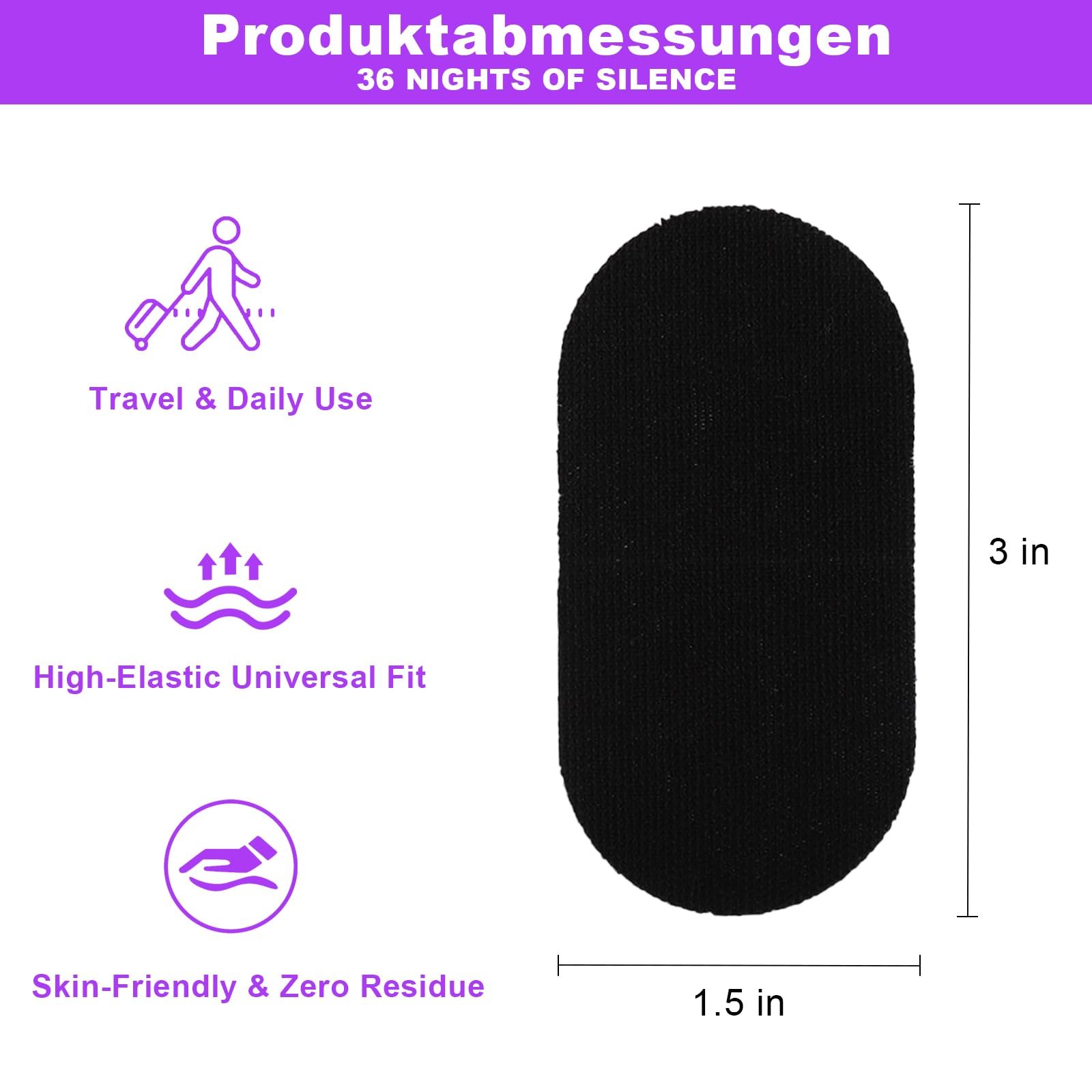 Пластирі для рота для сну Pack of 36 Anti Snoring Mouth Plasters, фото №6