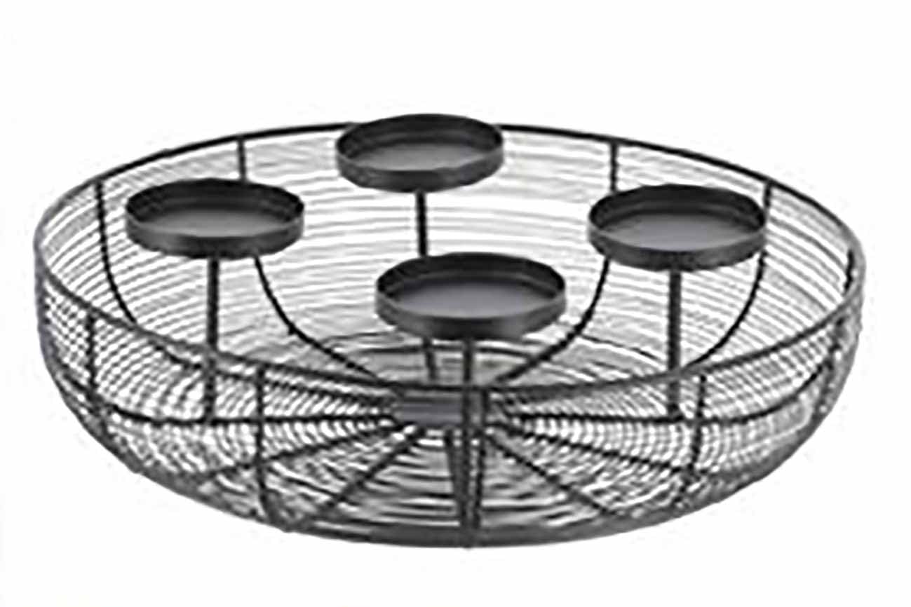 Вінок KAMACA Сучасний Метал 37 x 37 x 10 см Чорний, фото №5