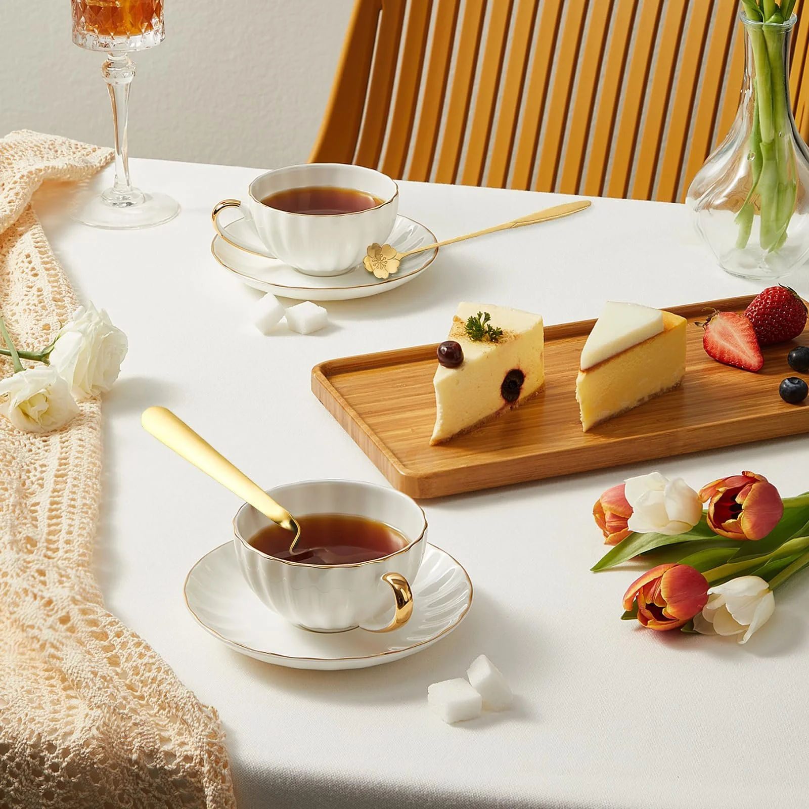 Набір з 2 золотих ложок для джему, фото №7