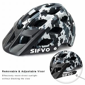 Шлем велосипедный SIFVO детский для мальчиков и девочек, 52-58 см, с козырьком, легкий и удобный, для скейтборда и самоката synthetic.ua - Фото 1