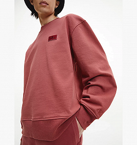 Футболка Calvin Klein Shrunken Badge Crew Neck Terracotta Tile L synthetic.ua - Фото 1