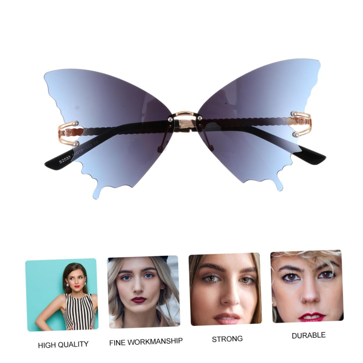 Сонцезахисні окуляри Метелик Без оправи PACKOVE 2 шт, фото №7