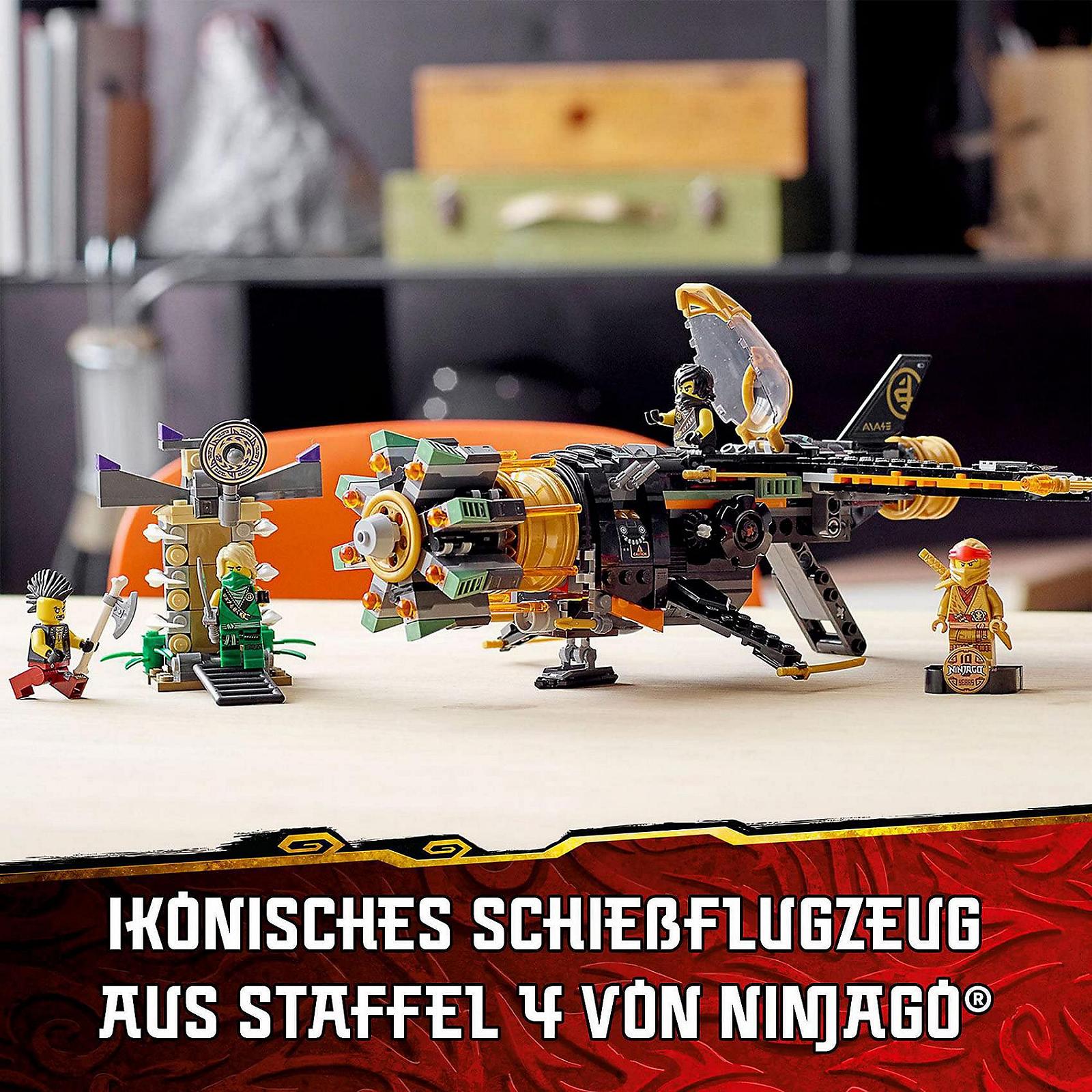 Конструктор LEGO Ninjago 71736 Самолет Кол Сокрушители с тюрьмой и коллекционной фигуркой Золотого Ниндзя Кая, фото №3