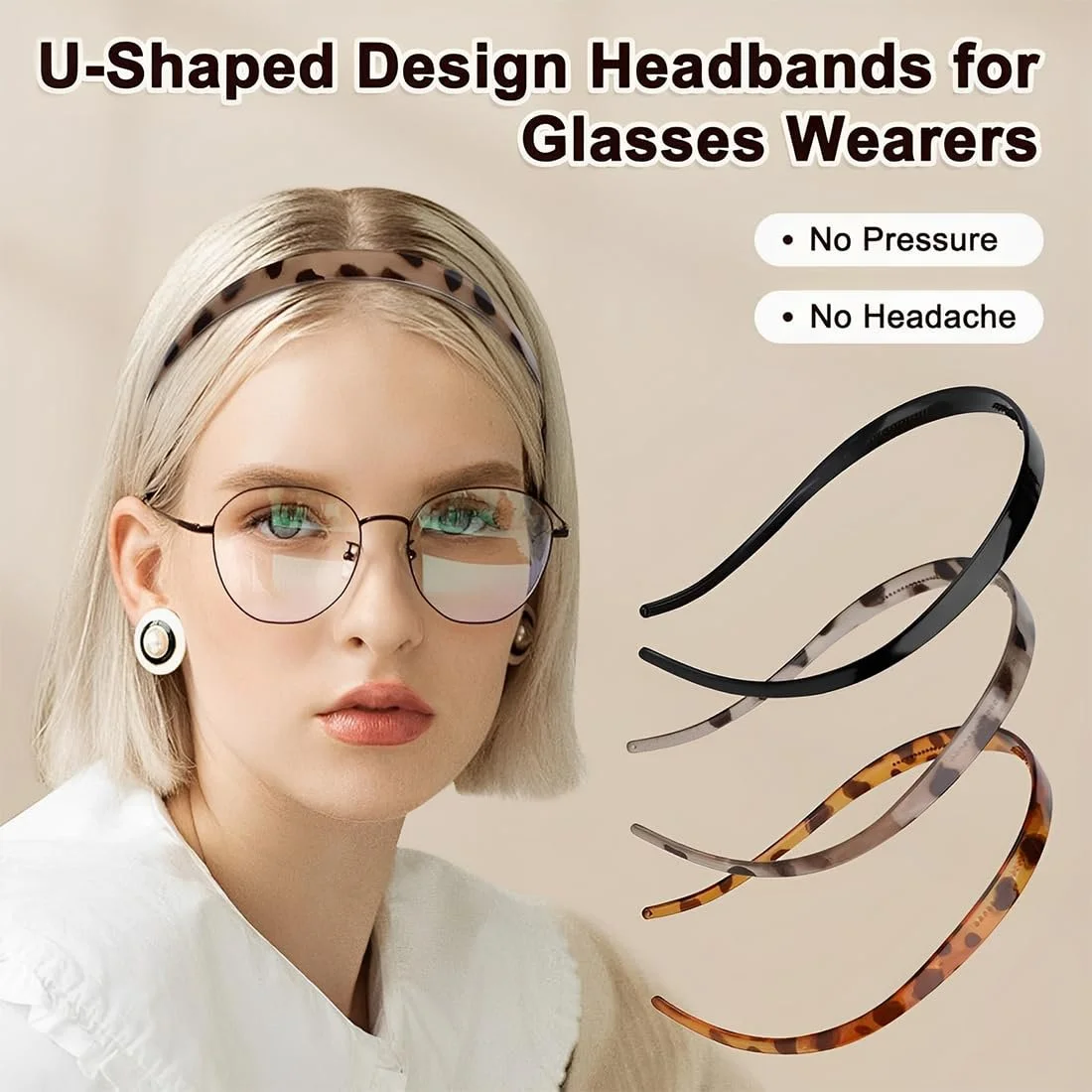 Набір з 3 обручів на голову для жінок, фото №4