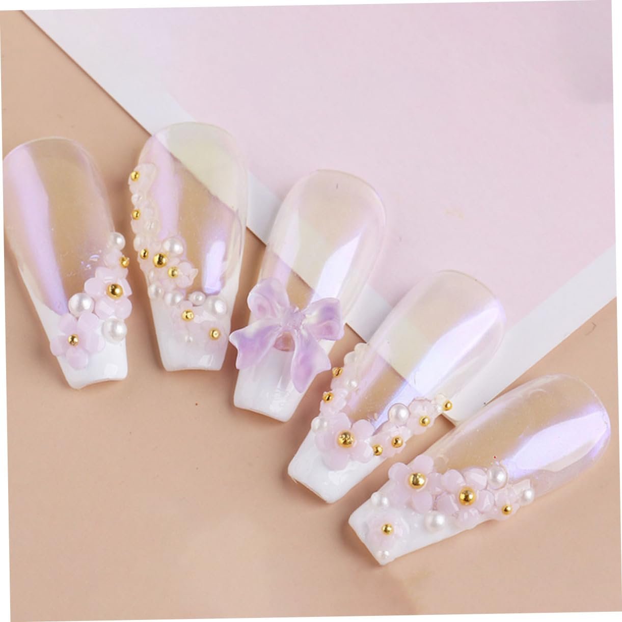 Жемчуг для ногтей Healvian Цветы, меняющие цвет, фото №9