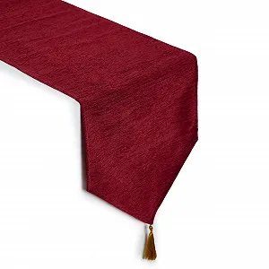 Купити Ранер на стіл Encasa XO Fine Chenille Шеніловий з китицями Червоний 32 x 150 см - Фото 1 Ранер на стіл Encasa XO Fine Chenille Шеніловий з китицями Червоний 32 x 150 см - Фото 1