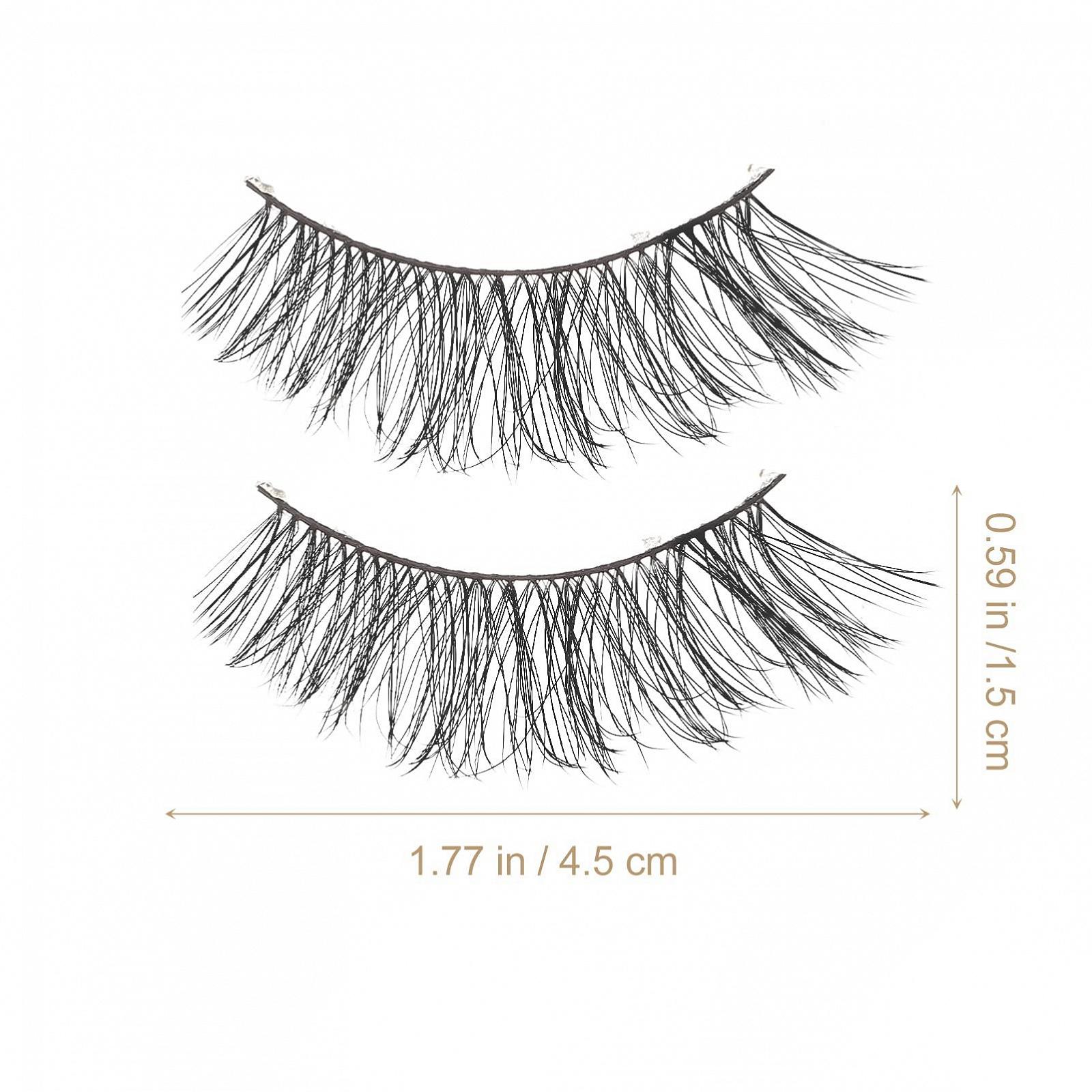 Вії Angoily 10 пар короткі натуральний вигляд 3D хімічне волокно, фото №2