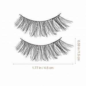 Вії Angoily 10 пар короткі натуральний вигляд 3D хімічне волокно synthetic.ua - Фото 1