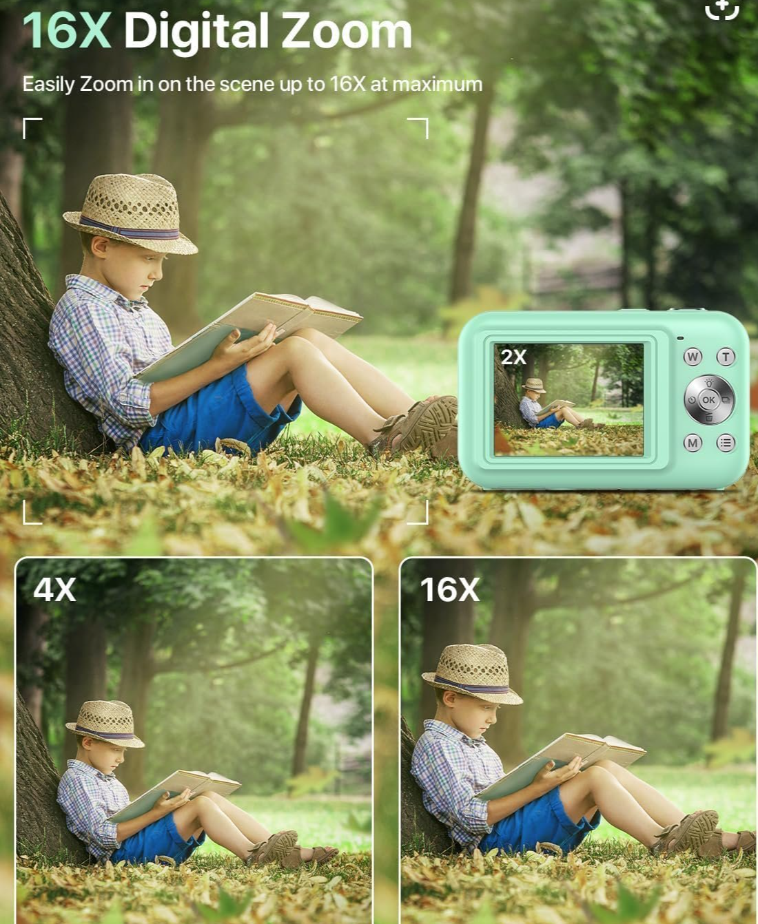 Фотоапарат IXNAIQY 44 Мп / CMOS / Full HD / 16Х зум / Бірюзовий, фото №4