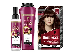 Крем-фарба для інтенсивного кольору Brillance 869 Каштановий Коричневий (170 мл) - Фото 1