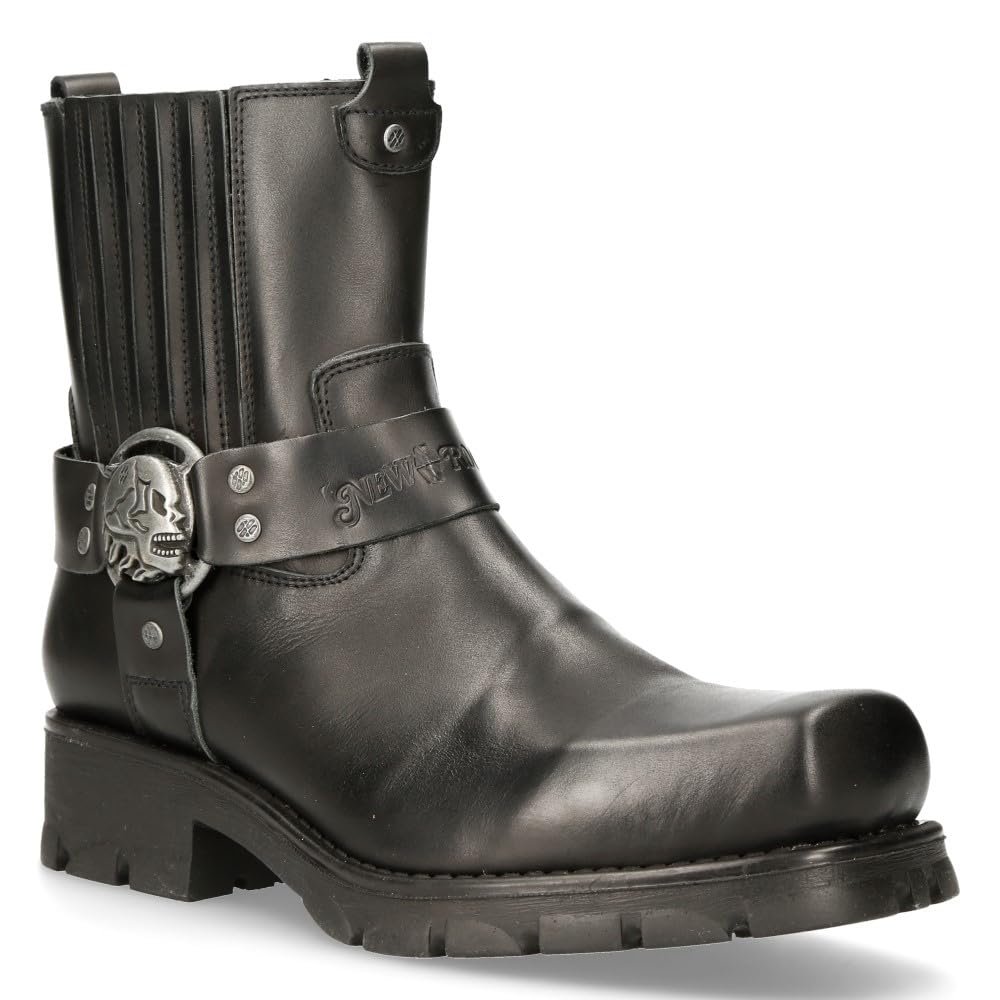 Ботинки New Rock M.7605C-C1 Унисекс Кожаные Черные на молнии, фото №6 Ботинки New Rock M.7605C-C1 Унисекс Кожаные Черные на молнии, фото №6