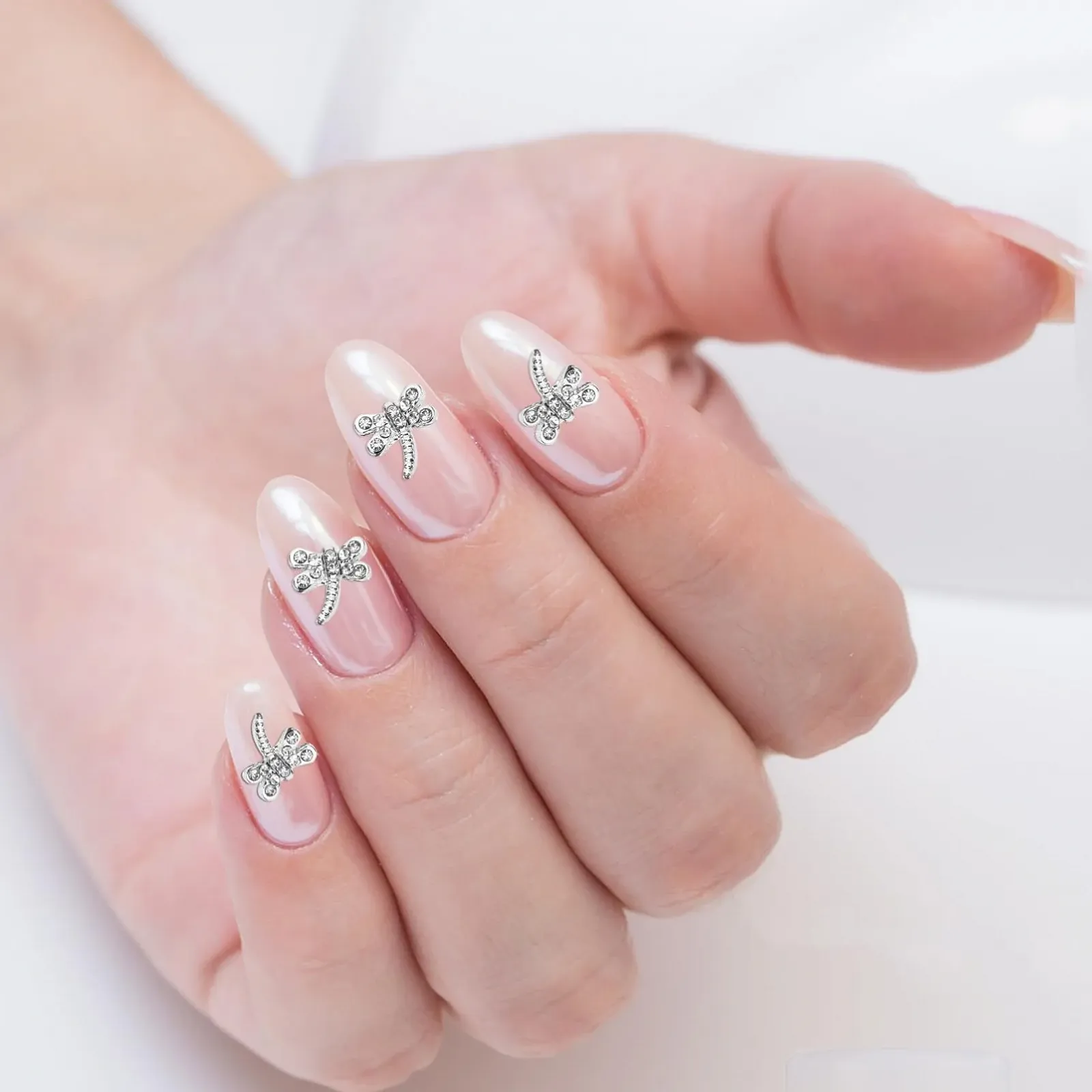 Украшение для ногтей Стрекоза 20шт Блестящий декор для ногтей, фото №9