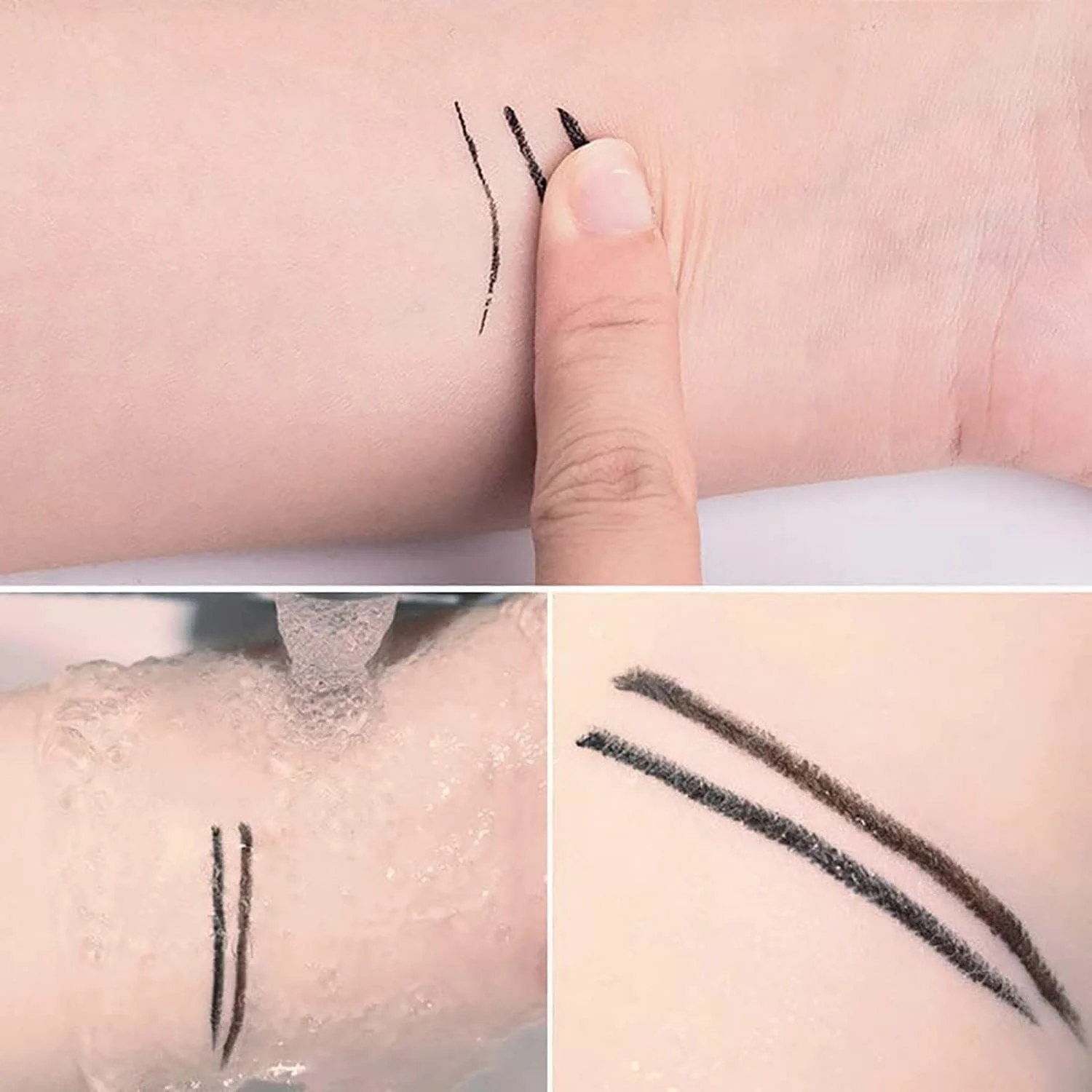 Олівець для очей Водостійкий, не розмазується, довготривалий (Чорний x 2), фото №6