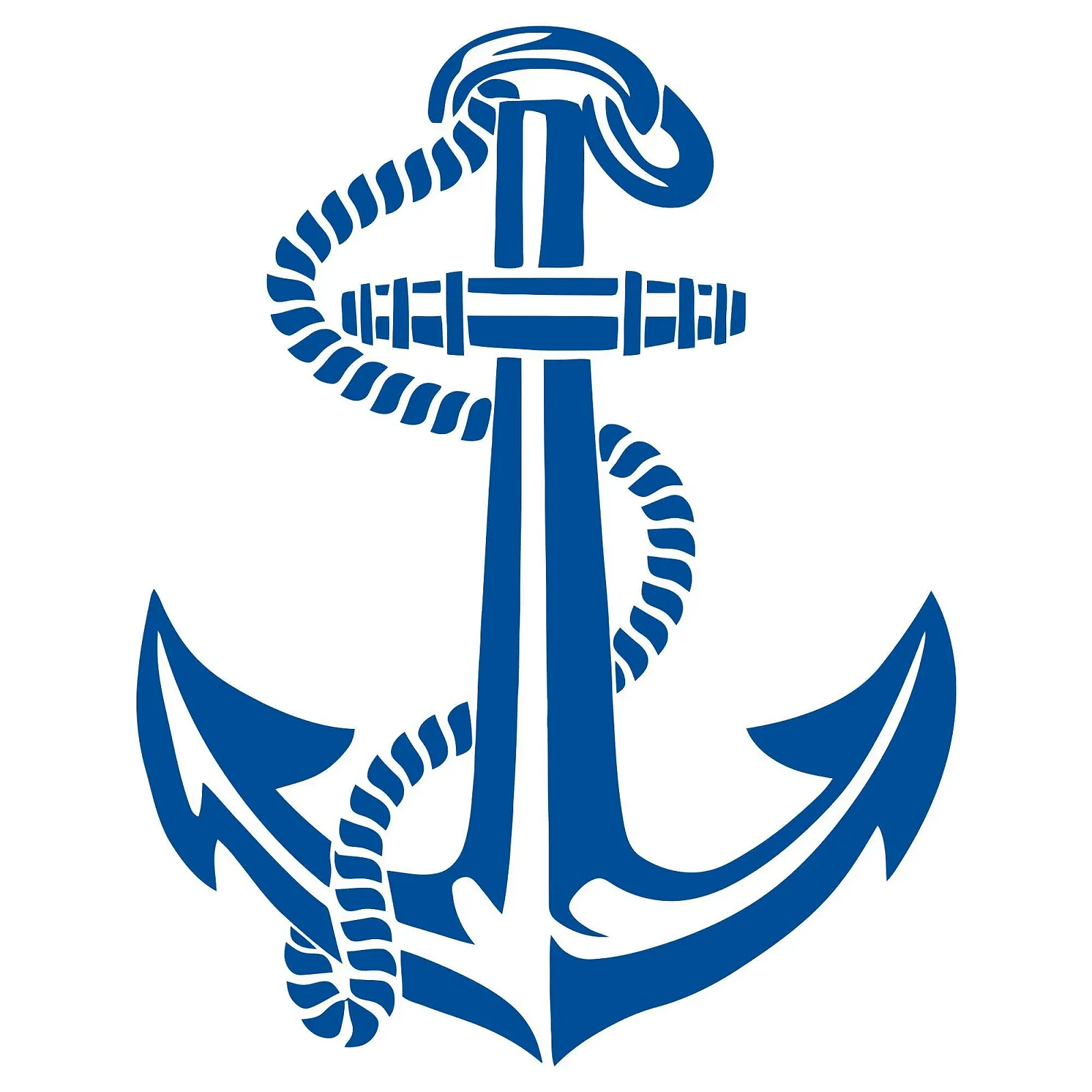 Наклейка на стену Якорь 20 x 23 см Синяя, фото №2