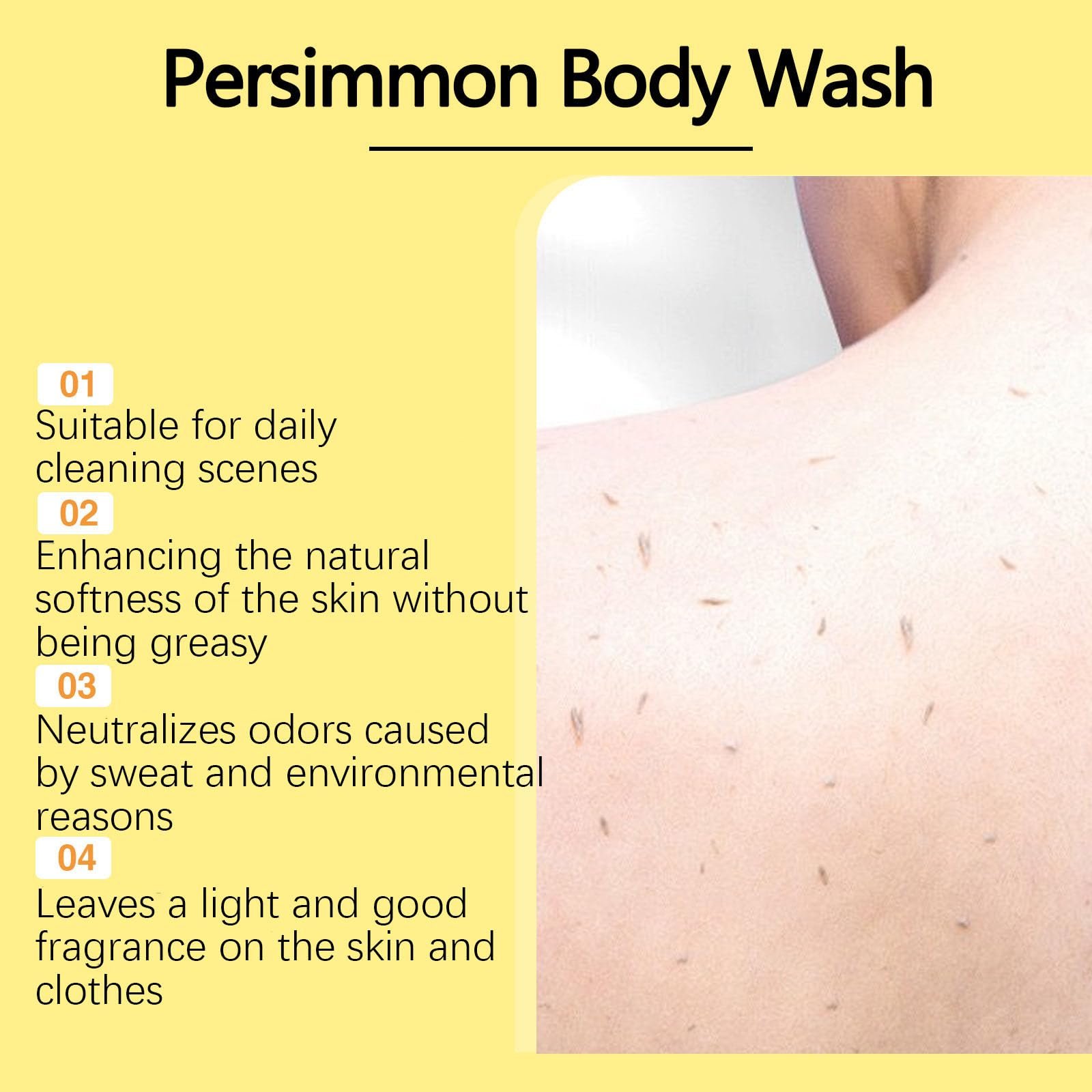 Гель для душу Persimmon Odour Control Natural Deodorant Deep Cleansing and Moisturising (2 шт), фото №4